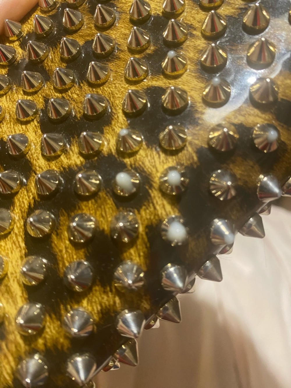 Christian Louboutin Black & Gold Patent Leather Studded Wallet/Clutch - Picture 11 of 15